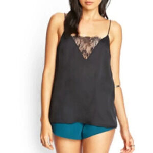 F21 eyelash lace insert cami